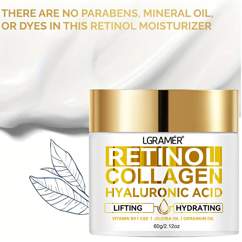 Retinol Face Cream Moisturizing Wrinkle Remover Collagen Hyaluronic