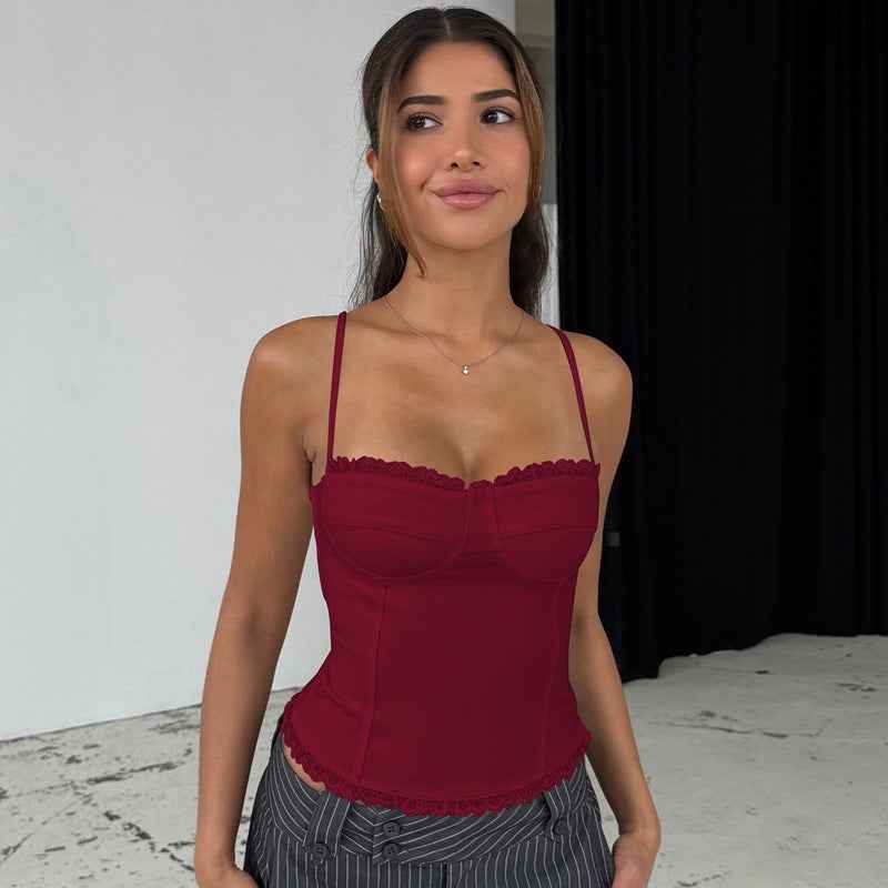 Womens Off-the-Shoulder Tank Top - Strapless & Form-Fitting Design - Hafsa Luxury