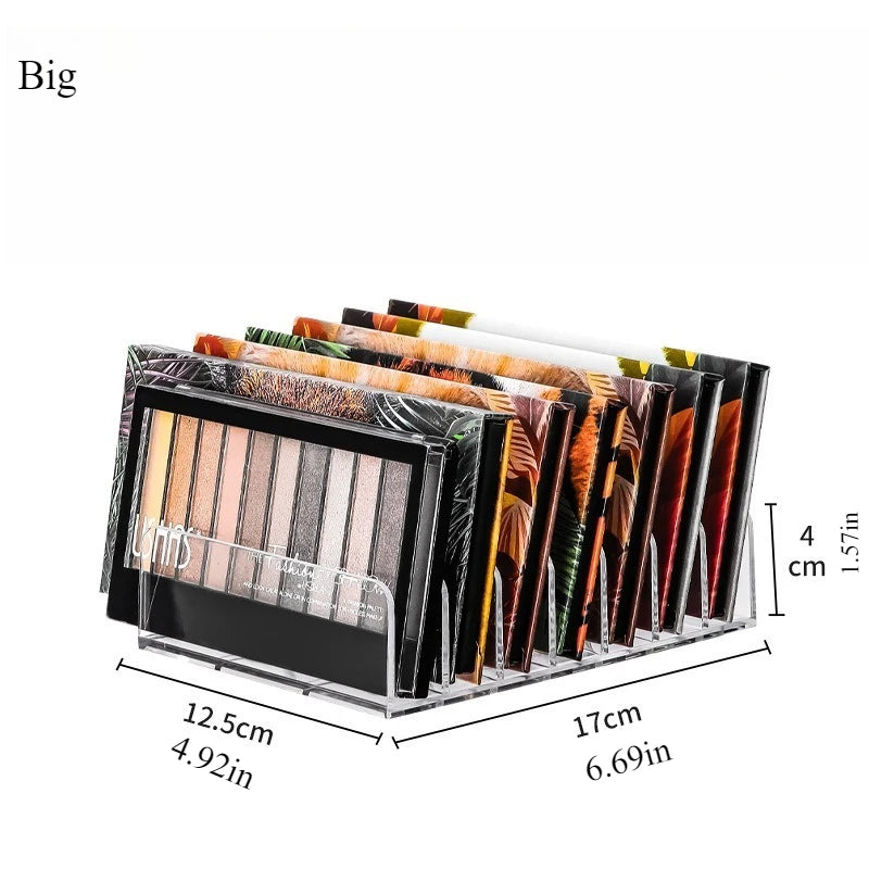 Desktop Eyeshadow Palette Storage Box Powder Drawer Divider Transparent Plastic Makeup Blush Cosmetic Shelf Storage Stand