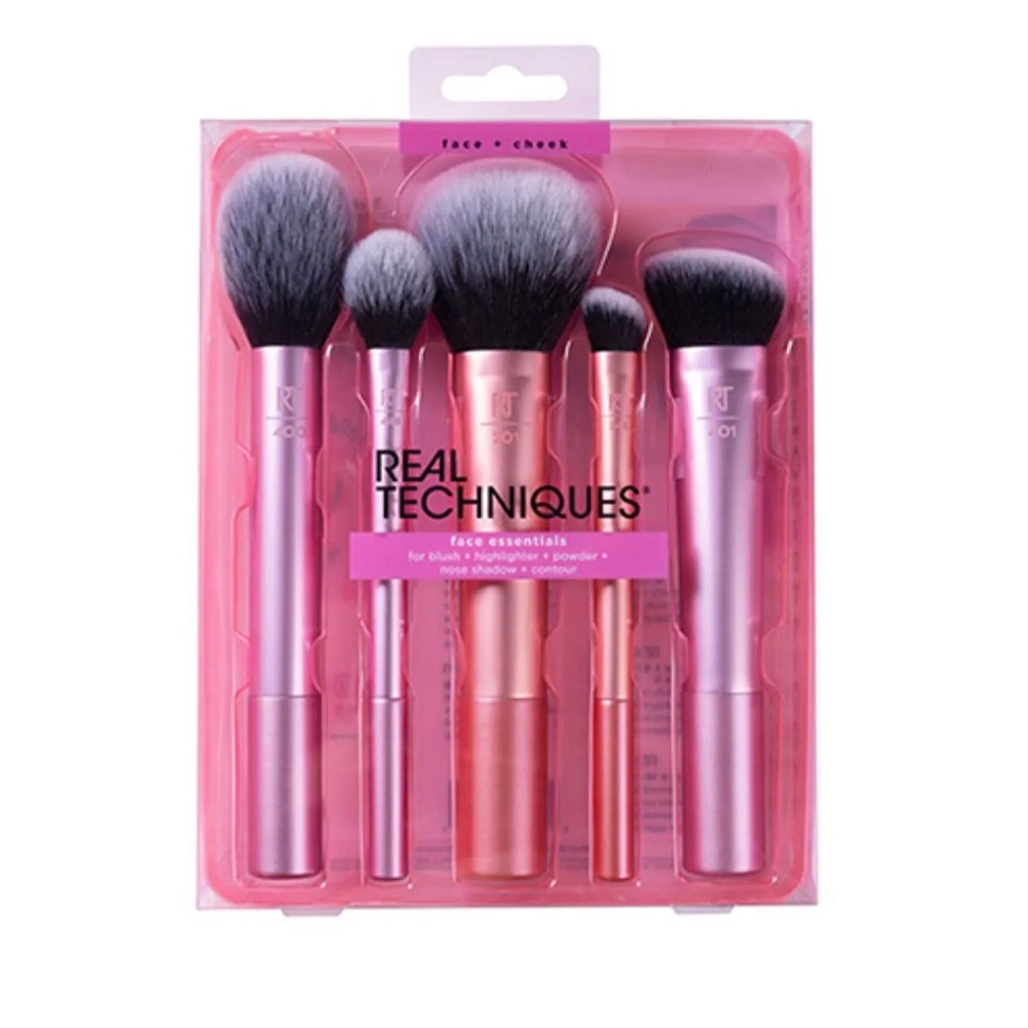 Eco-Friendly Vegan Makeup Brush Kit - Synthetic Hair Cosmetic Tools for Foundation/Blush/Eyeshadow (Travel Set)