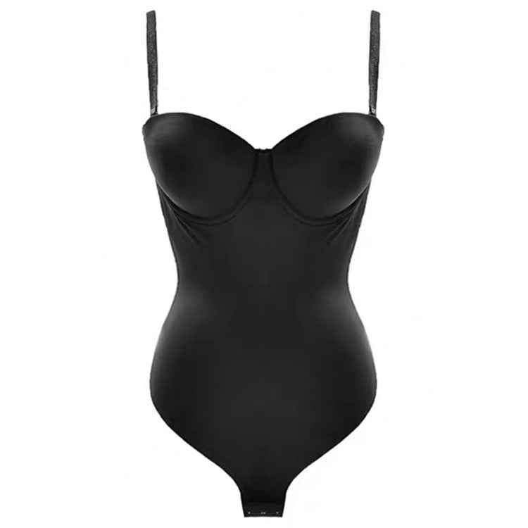 Seamless Backless Shapewear Bodysuit with Push-up Uplift Bra for Ultimate Support - Hafsa Luxury
