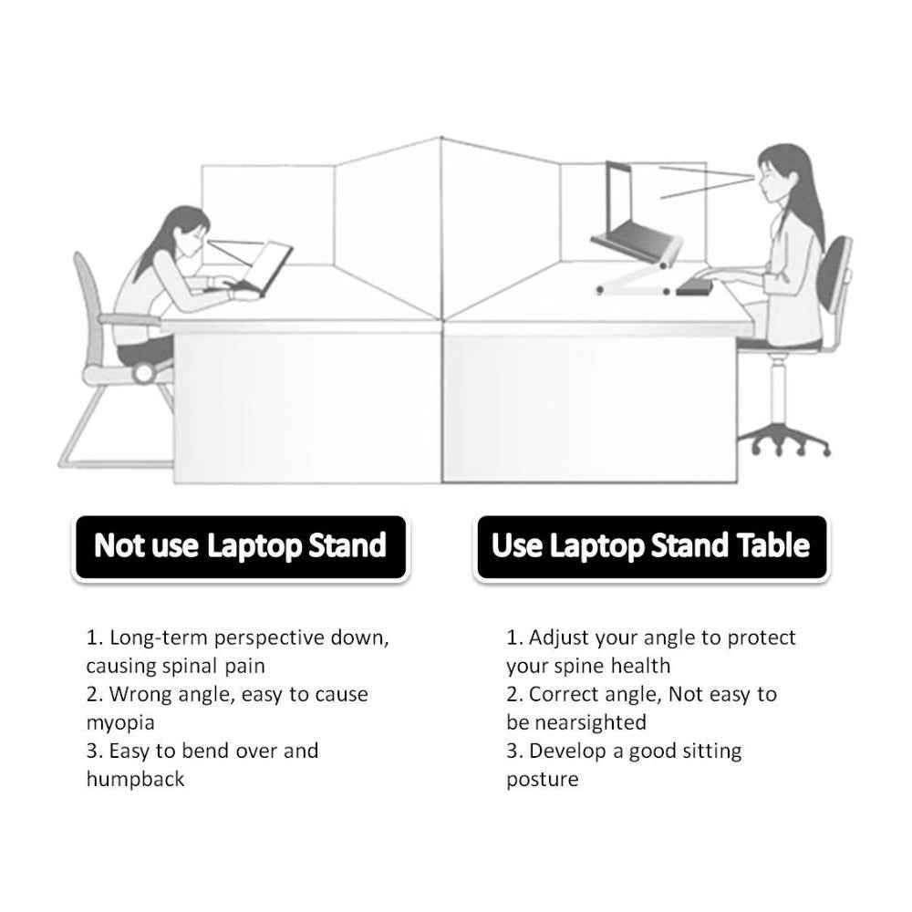 Foldable Laptop Stand - Ergonomic Desk Tablet Holder for Comfortable Working - Hafsa Luxury