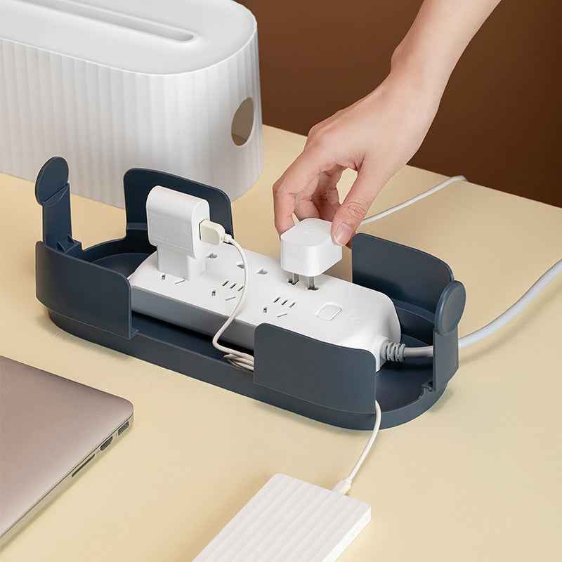 Power Strip Cable Storage Box - Anti-Dust Charger Socket Organizer and Wire Management Solution - Hafsa Luxury