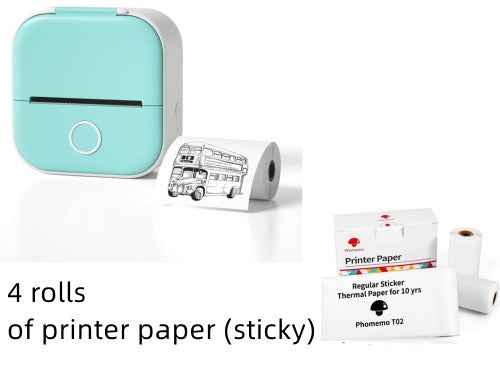 Portable Mini Thermal Label Printer Home Photo Printer Student Wrong Question Printer Bluetooth-compatible Mini Label Printer Price Tag - Hafsa Luxury