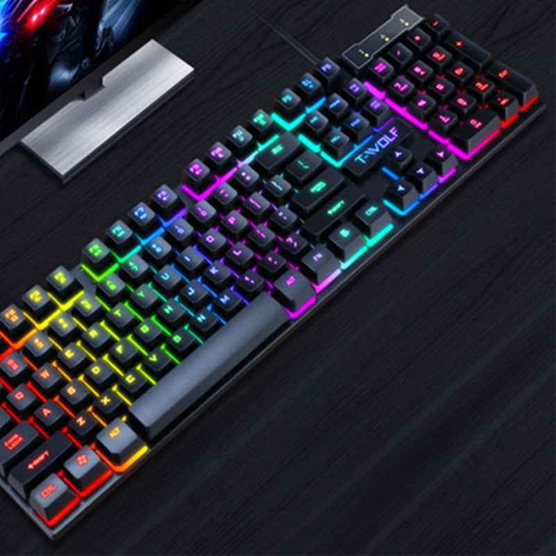 Gaming Luminous Wired Keyboard - Floating Manipulator for Enhanced Gaming Performance - Hafsa Luxury