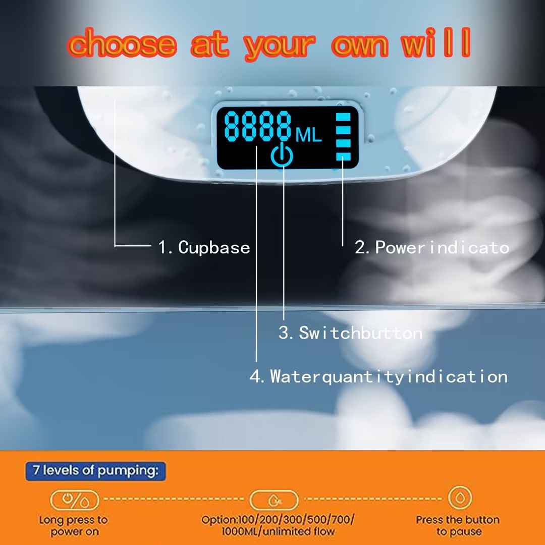 Automatic Water Dispenser with Stand - Added Extension Tube Rechargeable Desktop Water Bottle Dispenser - Hafsa Luxury