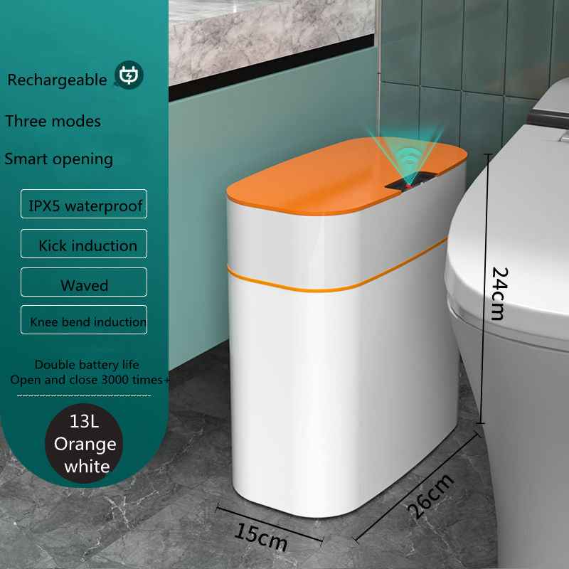 Smart Trash Can with Lid - Automatic Induction Bin for Bedroom, Living Room, and Kitchen Storage - Hafsa Luxury