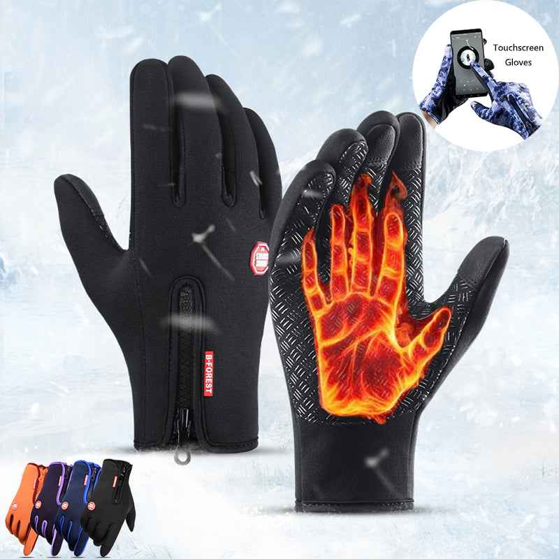 Winter Gloves Touch Screen Winter Gloves for Riding Motorcycle, Sliding, Waterproof Sports with Fleece - Hafsa Luxury