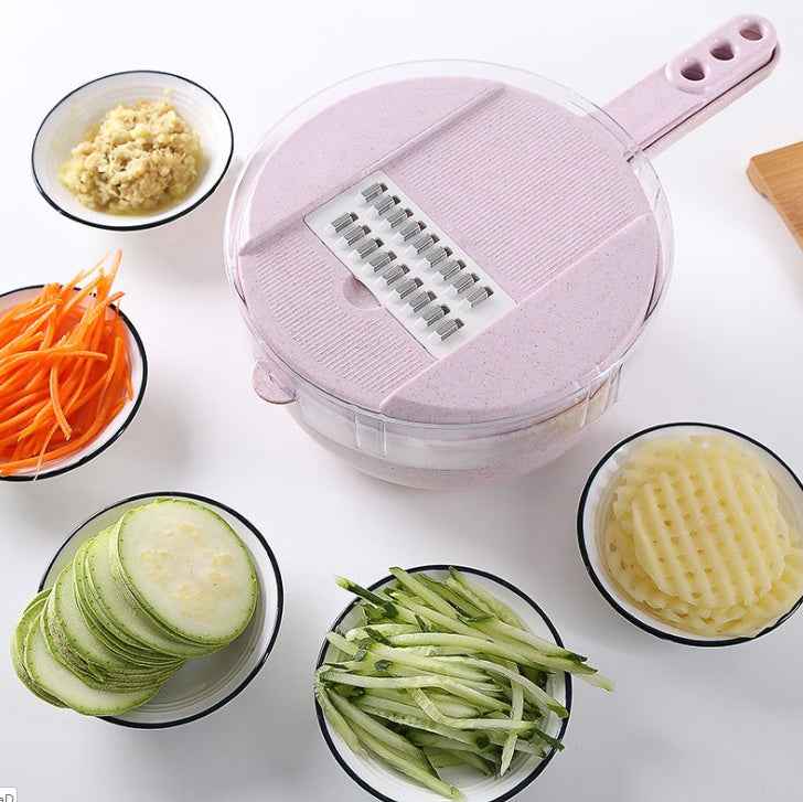 8 In 1 Mandoline Slicer Vegetable Slicer Potato Peeler Carrot Onion Grater With Strainer Vegetable Cutter Kitchen Accessories - Hafsa Luxury