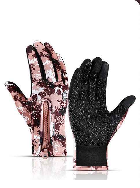 Winter Gloves Touch Screen Winter Gloves for Riding Motorcycle, Sliding, Waterproof Sports with Fleece - Hafsa Luxury