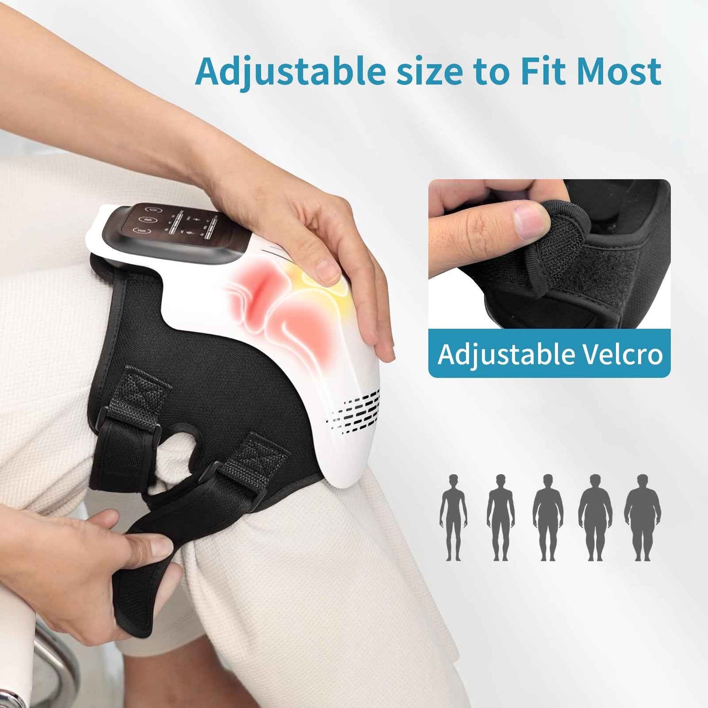 Intelligent Electric Knee Massager with Heating, Rechargeable Infrared Laser, and Vibration for Pain Relief - Hafsa Luxury