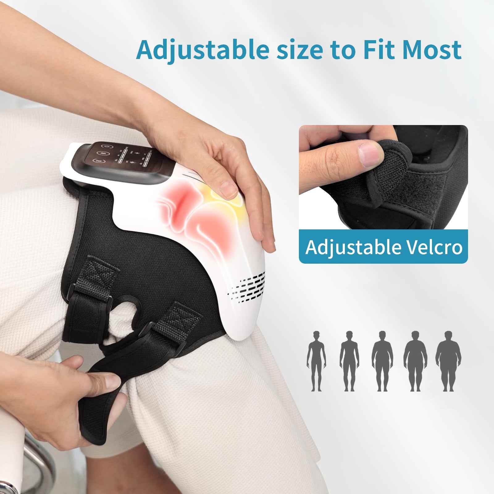 Intelligent Electric Knee Massager with Heating, Rechargeable Infrared Laser, and Vibration for Pain Relief - Hafsa Luxury