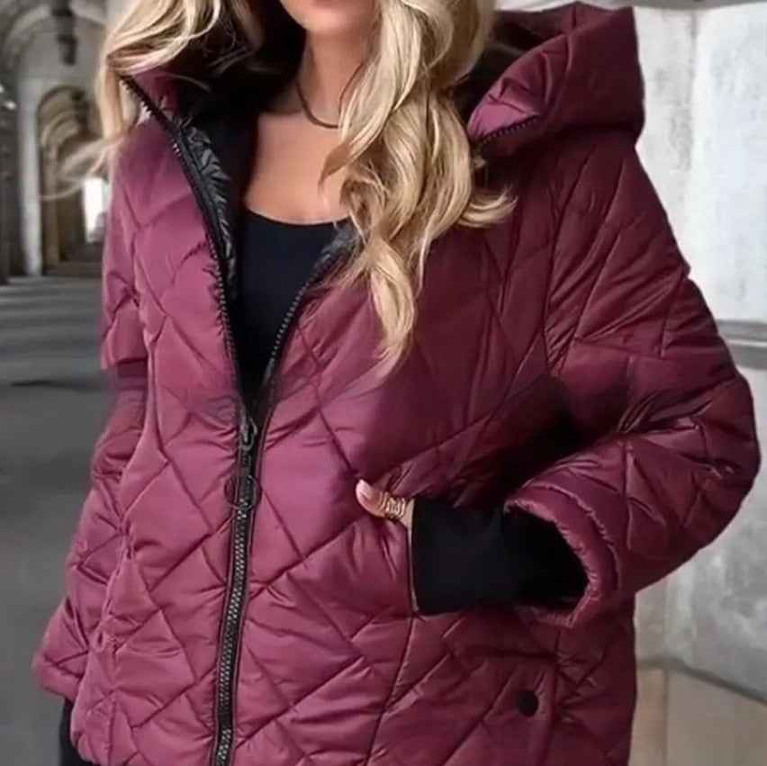 Women's Lightweight Hooded Jacket - Warm Short Style for Comfort and Versatility - Hafsa Luxury