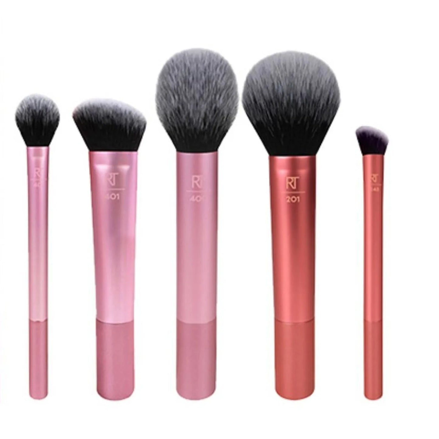 Eco-Friendly Vegan Makeup Brush Kit - Synthetic Hair Cosmetic Tools for Foundation/Blush/Eyeshadow (Travel Set)