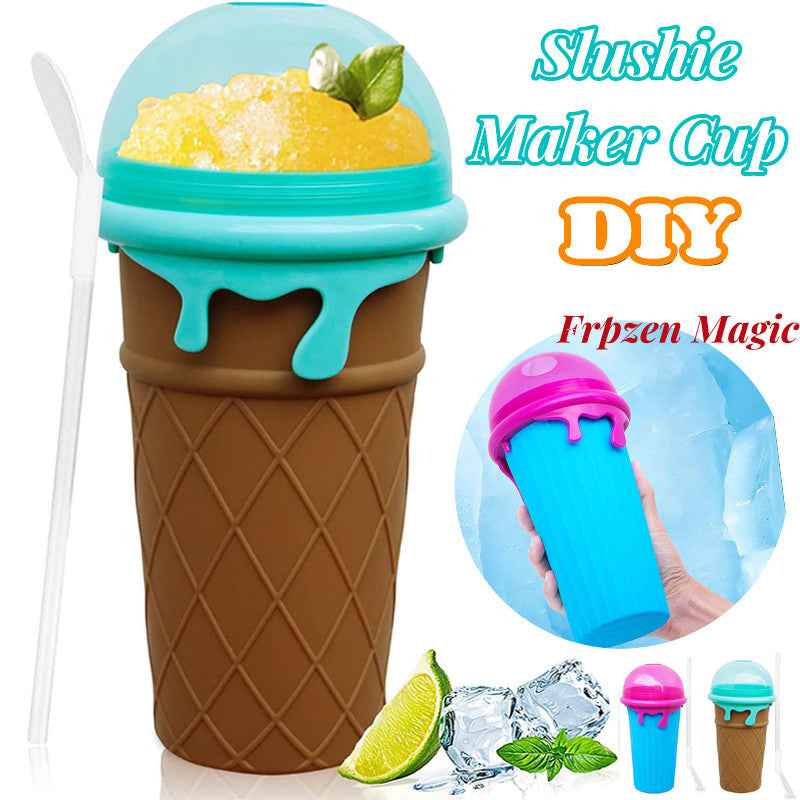 500ml Slushy Cup - Quick-Freeze Smoothie Maker & Homemade Juice Bottle for Summer Fun - Hafsa Luxury