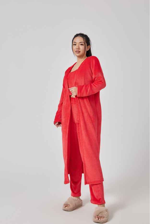 Cozy Pajama Set - 3 Piece Lounge Set for Women, Cute and Warm Matching Winter Dress - Hafsa Luxury