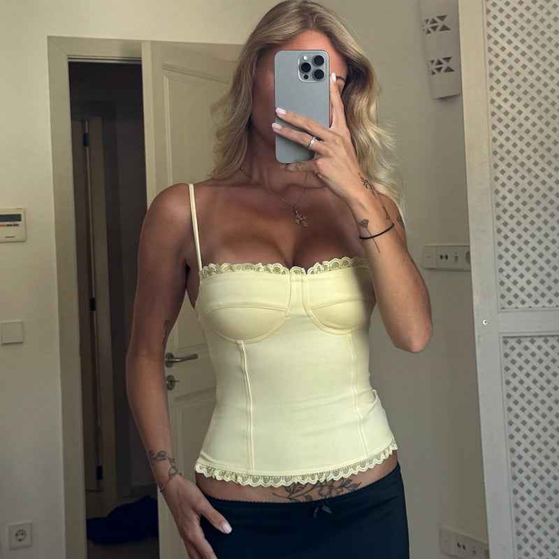 Womens Off-the-Shoulder Tank Top - Strapless & Form-Fitting Design - Hafsa Luxury