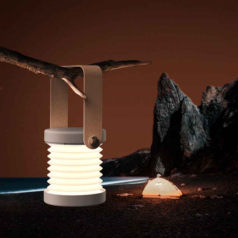 Foldable LED Night Light - Touch Dimmable Portable Lantern Lamp USB Rechargeable for Home Decor - Hafsa Luxury