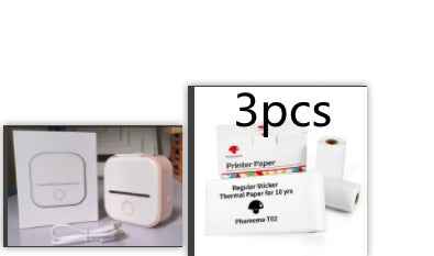 Portable Mini Thermal Label Printer Home Photo Printer Student Wrong Question Printer Bluetooth-compatible Mini Label Printer Price Tag - Hafsa Luxury