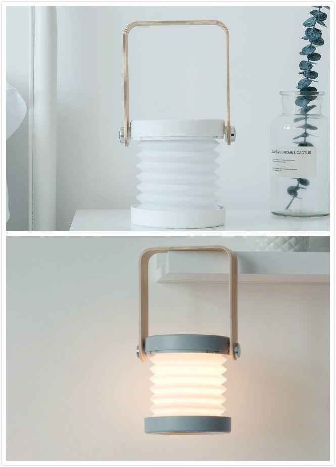 Foldable LED Night Light - Touch Dimmable Portable Lantern Lamp USB Rechargeable for Home Decor - Hafsa Luxury