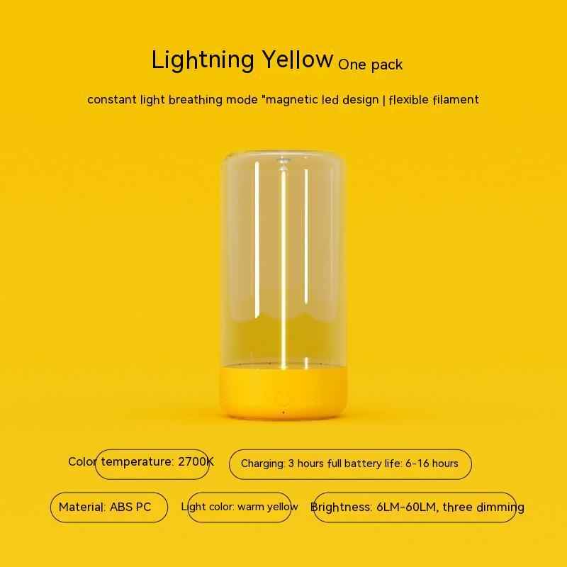 New LED Camping Light Type-C Rechargeable Portable Night Light with High Transparency and Anti-Drop Design - Hafsa Luxury