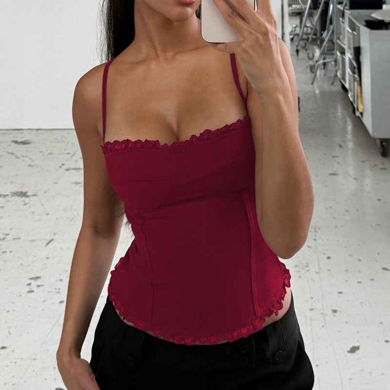 Womens Off-the-Shoulder Tank Top - Strapless & Form-Fitting Design - Hafsa Luxury