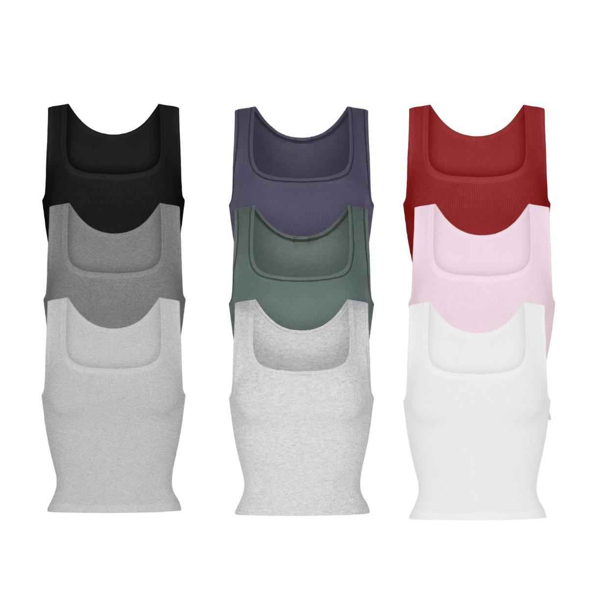 Athleisure Ribbed Knit Camisole With Stretch Straps - Hafsa Luxury