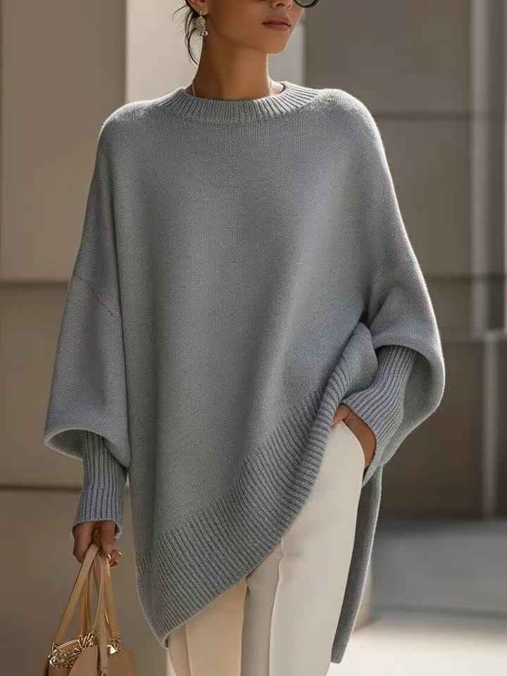 Thick Round Neck Women's Knitted Pullover Sweater - Loose and Versatile - Hafsa Luxury