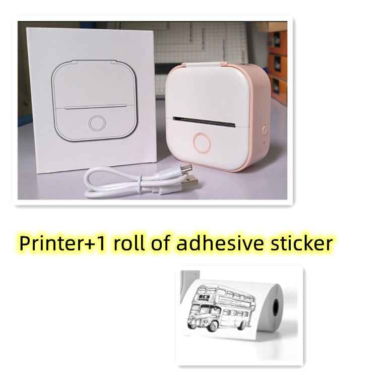 Portable Mini Thermal Label Printer Home Photo Printer Student Wrong Question Printer Bluetooth-compatible Mini Label Printer Price Tag - Hafsa Luxury