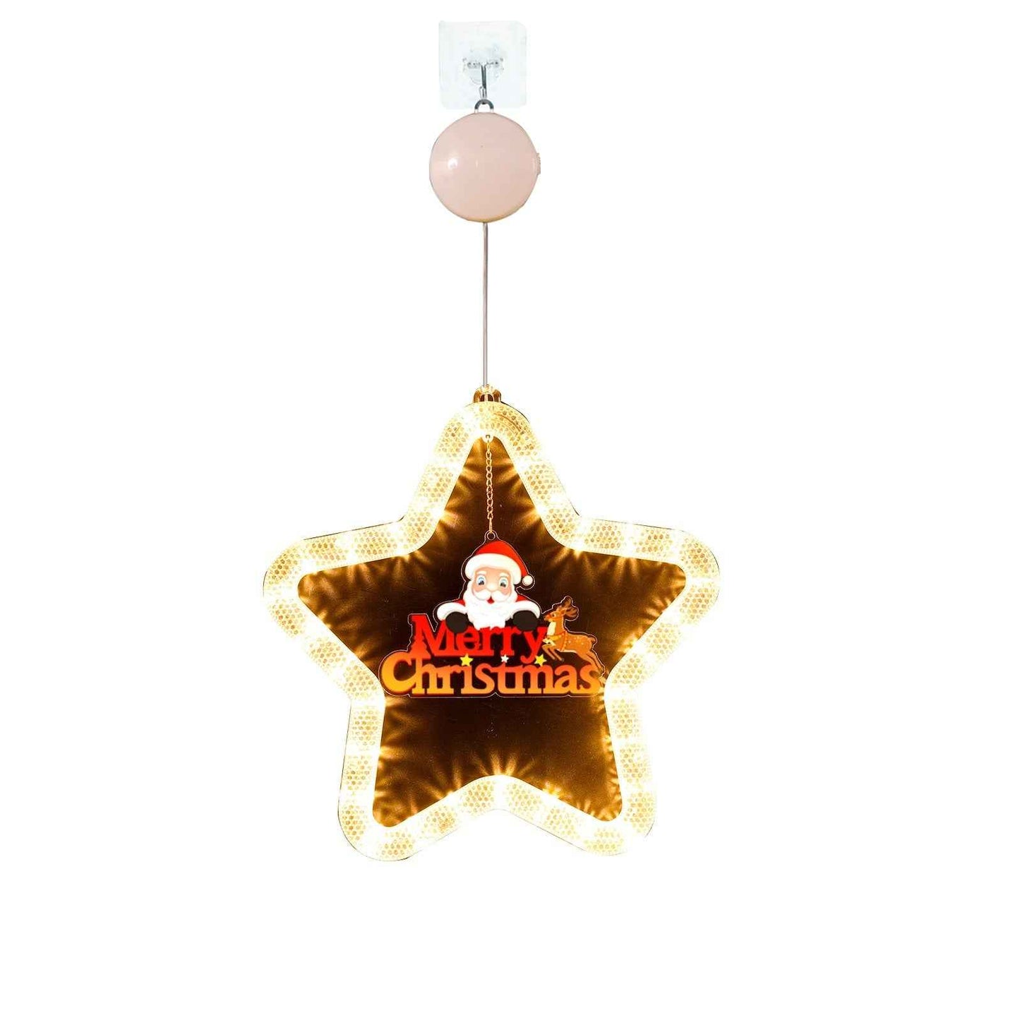 Christmas LED Star Decoration | Festive Pendant Lights for Window and Door Holiday Decor - Hafsa Luxury