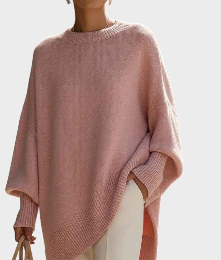 Thick Round Neck Women's Knitted Pullover Sweater - Loose and Versatile - Hafsa Luxury
