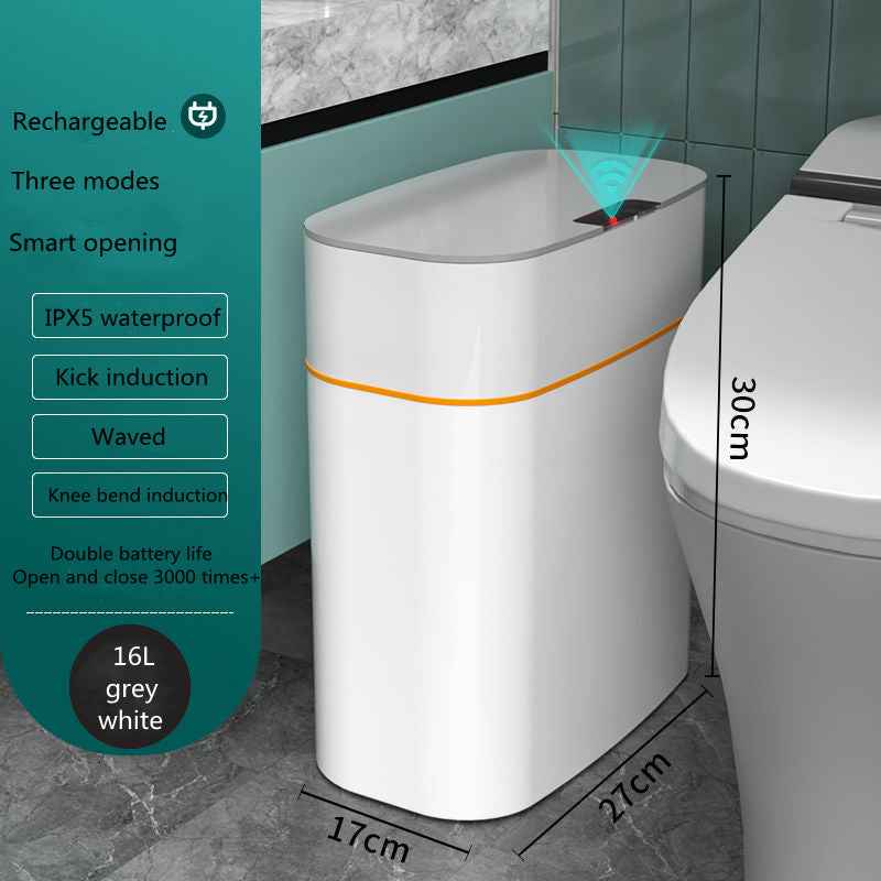Smart Trash Can with Lid - Automatic Induction Bin for Bedroom, Living Room, and Kitchen Storage - Hafsa Luxury