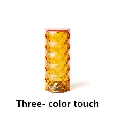 Nordic Crystal Touch Lamp - USB Table Lamp for Bedroom with Dimming and Rose Projector Feature - Hafsa Luxury