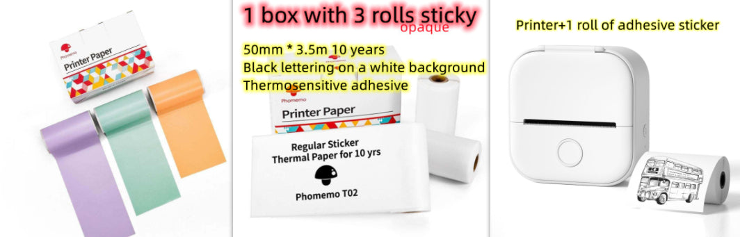 Portable Mini Thermal Label Printer Home Photo Printer Student Wrong Question Printer Bluetooth-compatible Mini Label Printer Price Tag - Hafsa Luxury