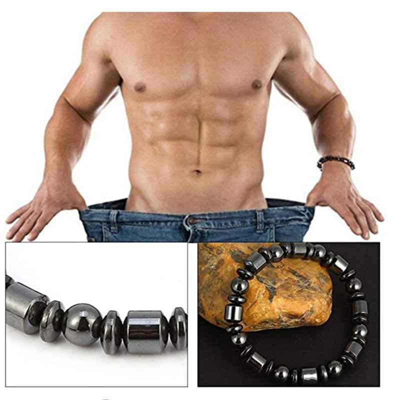 Weight Loss Magnetic Therapy Bracelet for Men and Women - Pentagram Stone Magnetic Bracelet for Pain Relief and Slimming Health Jewelry - Hafsa Luxury