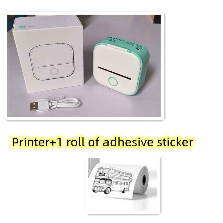 Portable Mini Thermal Label Printer Home Photo Printer Student Wrong Question Printer Bluetooth-compatible Mini Label Printer Price Tag - Hafsa Luxury
