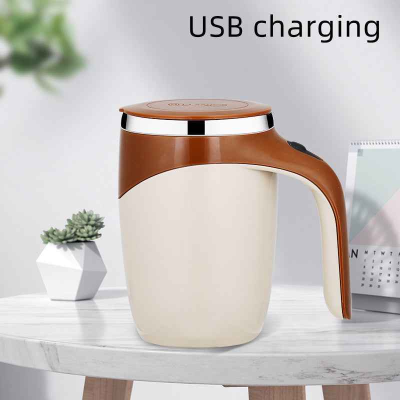 Rechargeable Automatic Stirring Coffee Cup - High Value Electric Stirring Cup for Lazy Milkshakes and Rotating Magnetic Beverages - Hafsa Luxury