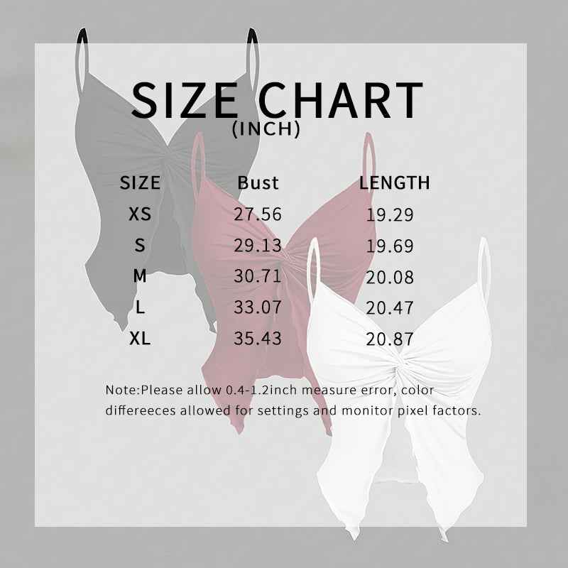 Women's Y2K Cami Set - 3-Piece Twist Front & Asymmetrical Spaghetti Strap Tops - Hafsa Luxury