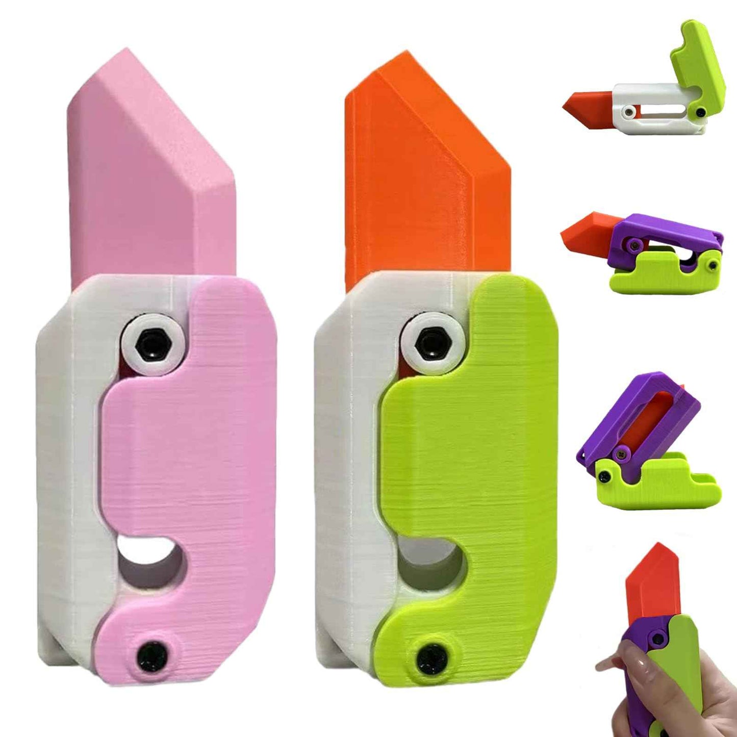 3D Printing Mini Model Toy - Gravity Cub Jumping Small Radish Knife Pendant Decompression Gift for Children - Hafsa Luxury