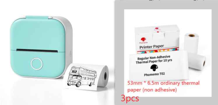 Portable Mini Thermal Label Printer Home Photo Printer Student Wrong Question Printer Bluetooth-compatible Mini Label Printer Price Tag - Hafsa Luxury