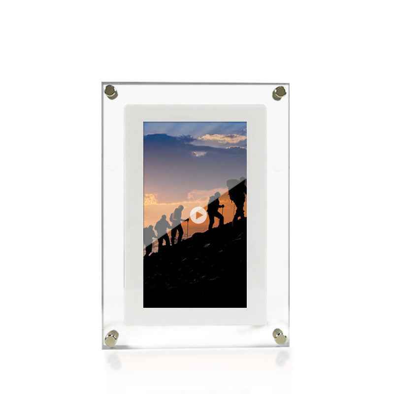 Digital Photo Frame with Video Player - Acrylic Vertical Display, 1GB Storage, Type C Battery - Perfect Gift for Loved Ones - Hafsa Luxury