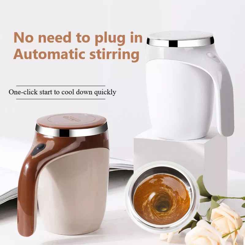 Rechargeable Automatic Stirring Coffee Cup - High Value Electric Stirring Cup for Lazy Milkshakes and Rotating Magnetic Beverages - Hafsa Luxury