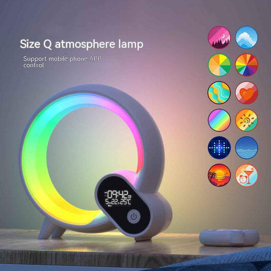 Creative Q Light Colorful Sunrise Alarm Clock with Bluetooth Audio and Intelligent Wake-up Display - Hafsa Luxury