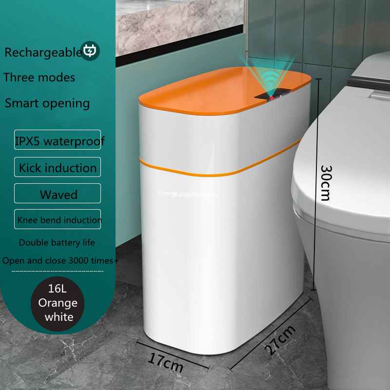 Smart Trash Can with Lid - Automatic Induction Bin for Bedroom, Living Room, and Kitchen Storage - Hafsa Luxury