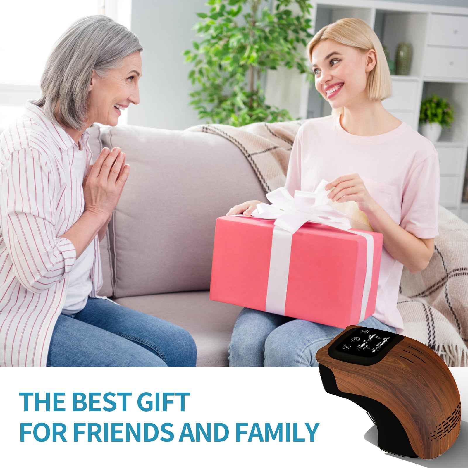 Intelligent Electric Knee Massager with Heating, Rechargeable Infrared Laser, and Vibration for Pain Relief - Hafsa Luxury